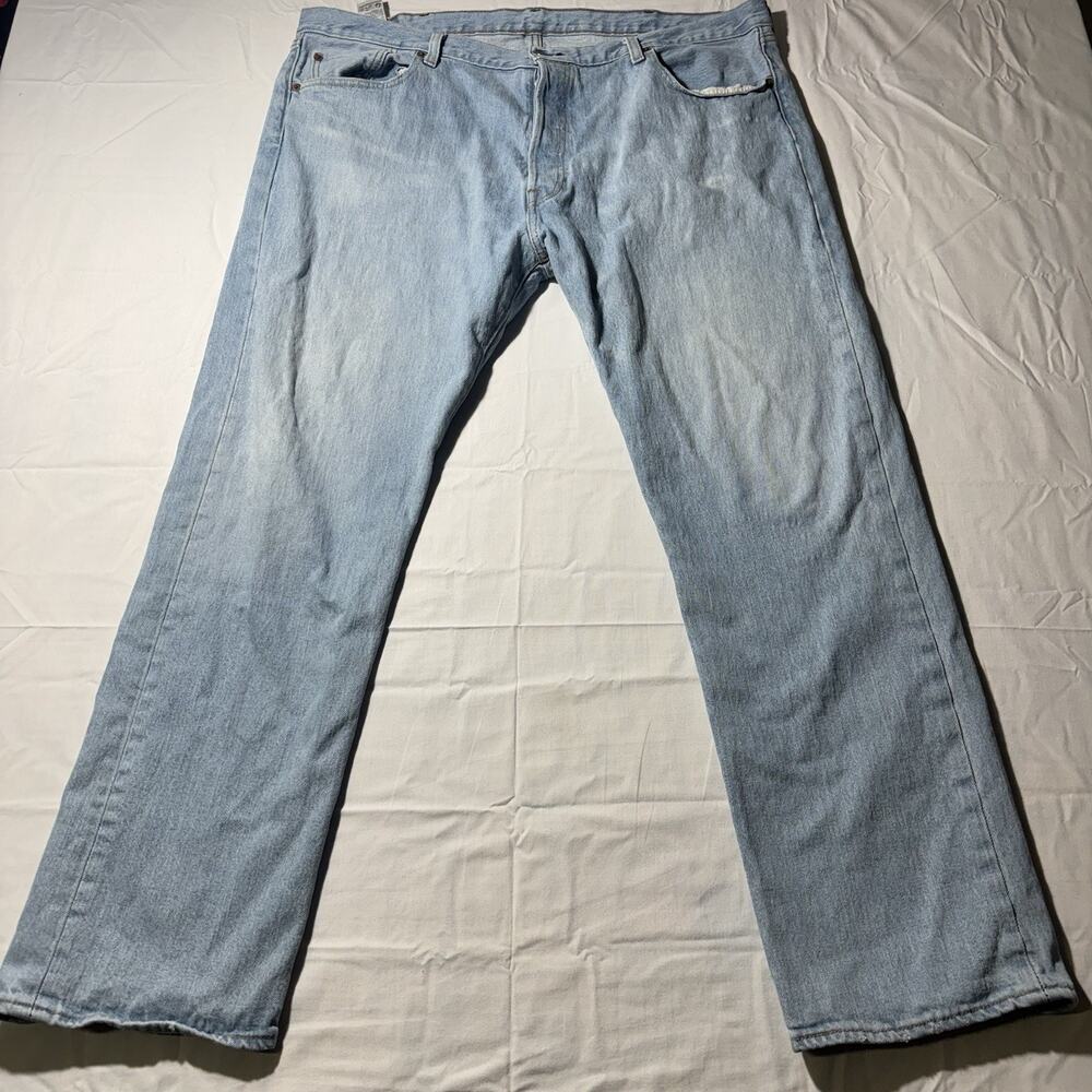 Levi's 501 Original Fit Jeans Men's 40x30 Light Wash Straight‎ Leg Denim
